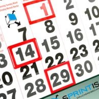 Segnagiorni per calendario di 3 mesi