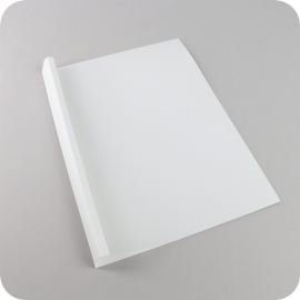 Cartellina a rilegatura termica A4, cartoncino lucido, 200 fogli, bianco 20 mm