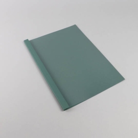 Cartellina a rilegatura termica A4, struttura in pelle, 30 fogli, verde scuro | 6 mm | 250 g/m²