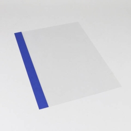 Foglio di copertura, cartoncino struttura in pelle con scanalatura blu scuro/trasparente 