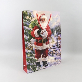 Borsa regalo con Babbo Natale, 36 x 49 x 8,5 cm, colorata 