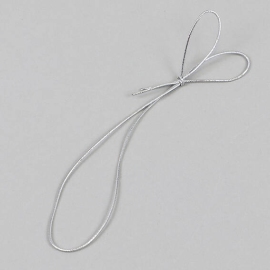 Anello elastico con 2 cappi 100 mm | argento