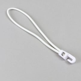 Corda elastica con gancio in plastica, bianco, 200 mm 