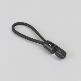 Corda elastica con gancio in plastica, nero, 90 mm 