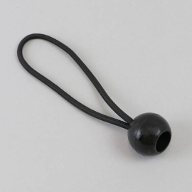 Corda elastica con palla in plastica 150 mm | nero
