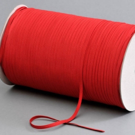 Cordino elastico in bobina, 5 mm, rosso (rotolo con 500 m) 