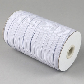 Cordino elastico in bobina, 8 mm, bianco (rotolo con 90 m) 