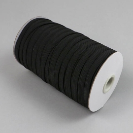 Cordino elastico in bobina, 8 mm, nero (rotolo con 80 m) 