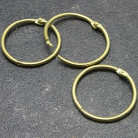 Anelli metallici 32 mm, ottonato 