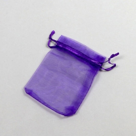 Sacchetti di organza viola | 75 x 100 mm