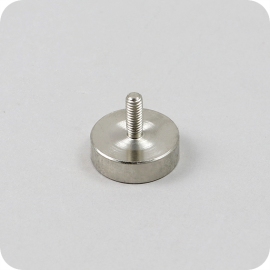 Magnete con base in acciaio con gambo filettato, al neodimio 13 mm