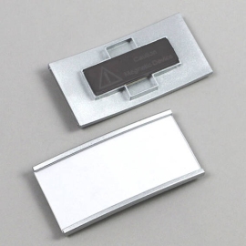 Portanome, 74 x 37 mm, con clip magnetica 
