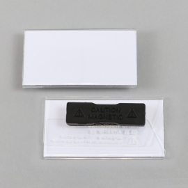Portanome ariclico con magnete, 75 x 35 mm 