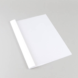 Cartellina per rilegatura con occhielli A4, struttura in lino, 35 fogli, bianco | 3 mm
