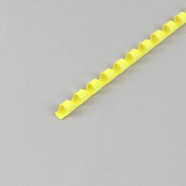 Spirali di plastica A4, tondo 6 mm | giallo