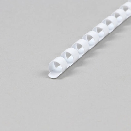 Spirali di plastica A4, tondo 8 mm | bianco
