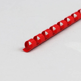 Spirali di plastica A4, tondo 8 mm | rosso