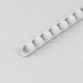 Spirali di plastica A4, tondo 8 mm | grigio