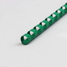 Spirali di plastica A4, tondo 10 mm | verde