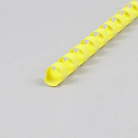 Spirali di plastica A4, tondo 10 mm | giallo