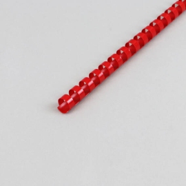 Spirali di plastica A4, tondo 12 mm | rosso