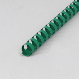 Spirali di plastica A4, tondo 16 mm | verde