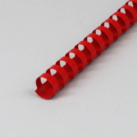 Spirali di plastica A4, tondo 19 mm | rosso