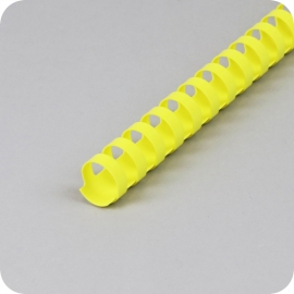 Spirali di plastica A4, tondo 19 mm | giallo