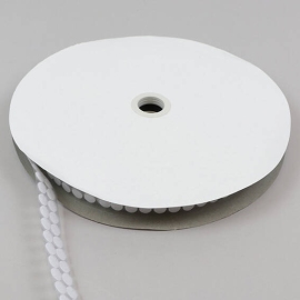 Bollini a strappo in bobina, asola + uncino separati 10 mm | bianco | asola (femmina)