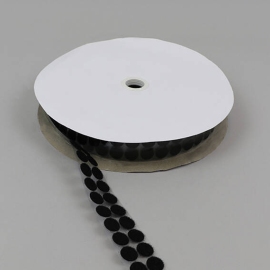 Bollini a strappo in bobina, asola + uncino separati 16 mm | nero | asola (femmina)