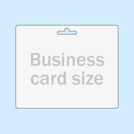 Buste porta badge per formato carta di credito, PVC rigido, formato orrizzontale, con euro slot 