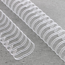 Spirali metalliche, passo 2:1, A4 9,5 mm (3/8") | bianco