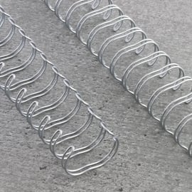 Spirali metalliche, passo 2:1, A4 14,3 mm (9/16") | argento