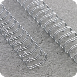 Spirali metalliche 3:1, A5 5,5 mm (3/16") | argento (rivestito in nylon)