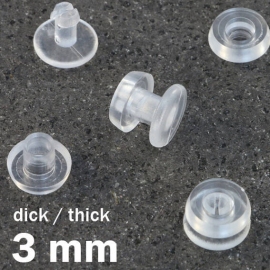 Occhielli a pressione in plastica, versione spessa trasparente | 3 mm