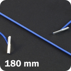 Cordino elastico 180 mm con 2 capicorda, blu medio 