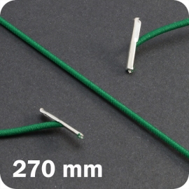 Cordino elastico 270 mm con 2 capicorda, verde 