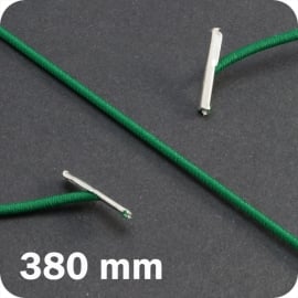 Cordino elastico 380 mm con 2 capicorda, verde 