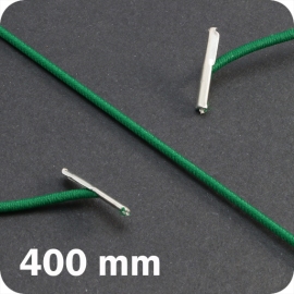 Cordino elastico 400 mm con 2 capicorda, verde 