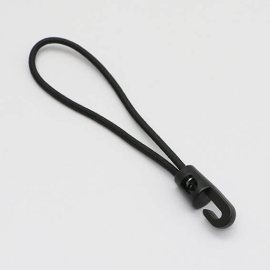 Corda elastica con gancio in plastica, 150 mm, nero 