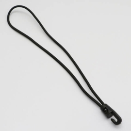 Corda elastica con gancio in plastica, 300 mm, nero 