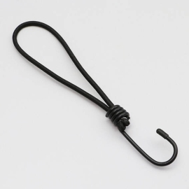 Corda elastica con gancio metallico, 200 mm, nero 