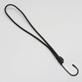 Corda elastica con gancio metallico, 300 mm, nero 