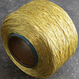 Cordino elastico in bobina, 1 mm, oro (rotolo con 1.300 m) 