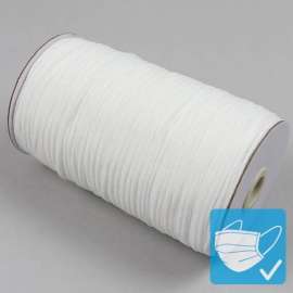 Cordino elastico in bobina, 3 mm, extra morbido, bianco (rotolo con 200 m) 