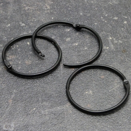 Anelli metallici 50 mm, nero 