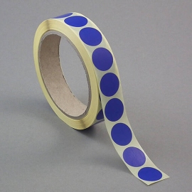 Bollini adesivi colorati in carta blu royal | 30 mm