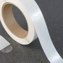 Bollini adesivi, forte, perforato su un lato 35 mm | 3 000 unità