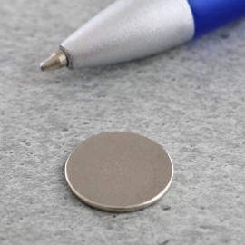 Disco magnetico al neodimio, 15 mm x 1 mm, N35 