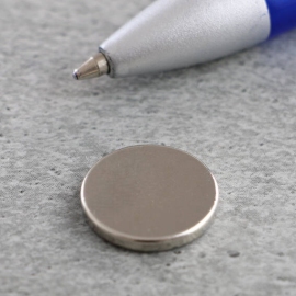 Disco magnetico al neodimio, 15 mm x 3 mm, N35 